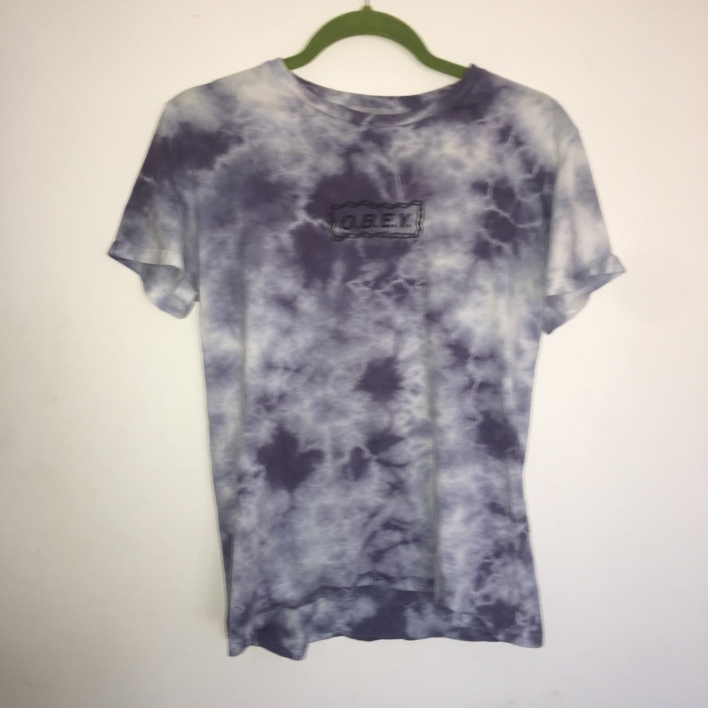 Obey Blue Tie Dye Shirt